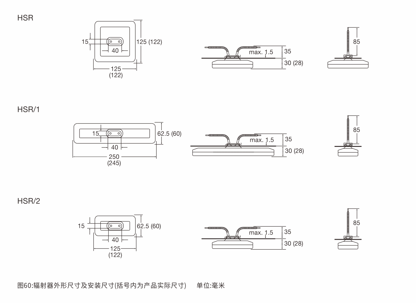 HSR高速型陶瓷紅外線(xiàn)輻射器(圖2)